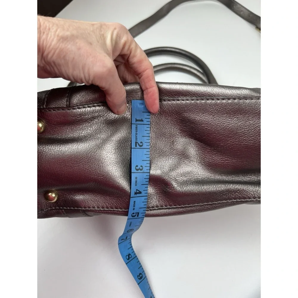 J Crew Pewter Leather Convertible Shoulder Strap Crossbody Exterior Pockets
